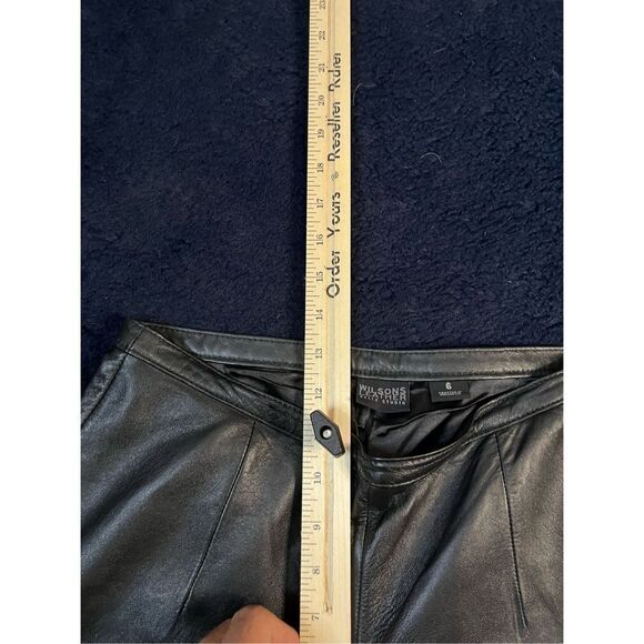 Wilson’s Leather Pelle Studio Motorcycle Womens Pants Sz 6 B8 - Picture 7 of 9